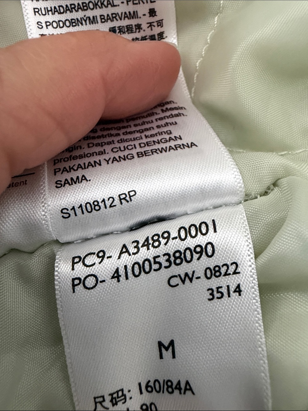 Levi’s Cord Sherpa Fleece Baby Cropped Trucker Jacket Meadow Mist Womens Medium - Picture 5 of 8